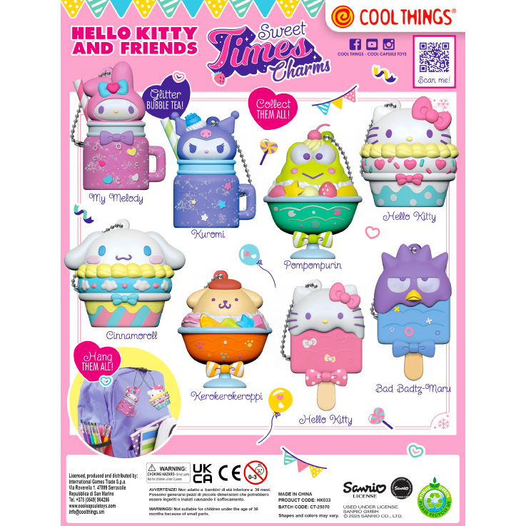 Hello Kitty and Friends Sweet Times Charms - Överrasknings Kapsel 5 cm - 13