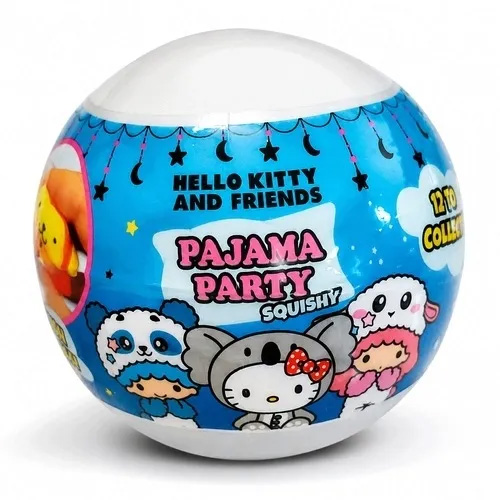 Hello Kitty and Friends Pajama Party Squishy Figur - Överrasknings Kapsel 6,5 cm - 9