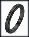 3 mm. Otroligt nätt spinner ring i svart rostfritt stål.
