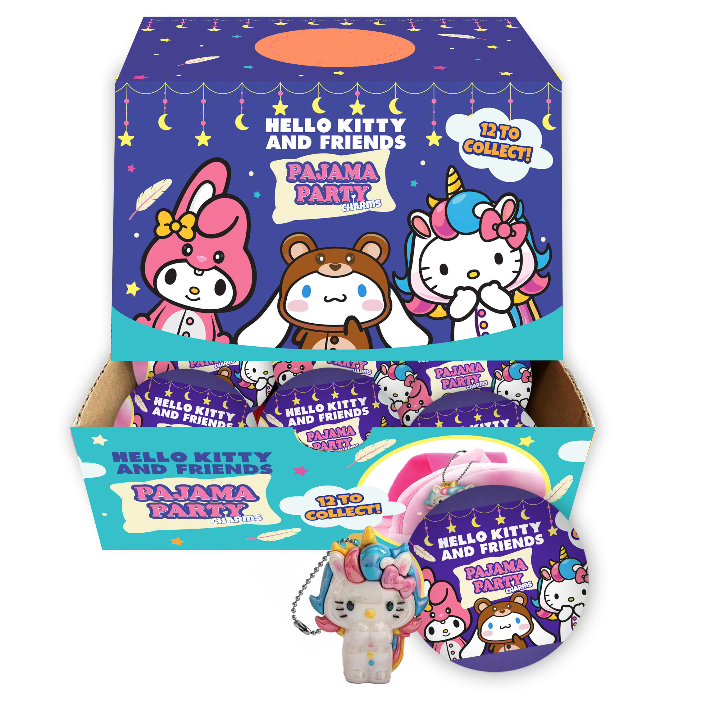 Hello Kitty and Friends Pajama Party Charms - Överrasknings Kapsel 6,5 cm - 9