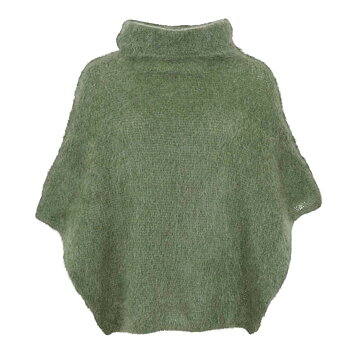 BJOERK roll neck poncho - Kaki