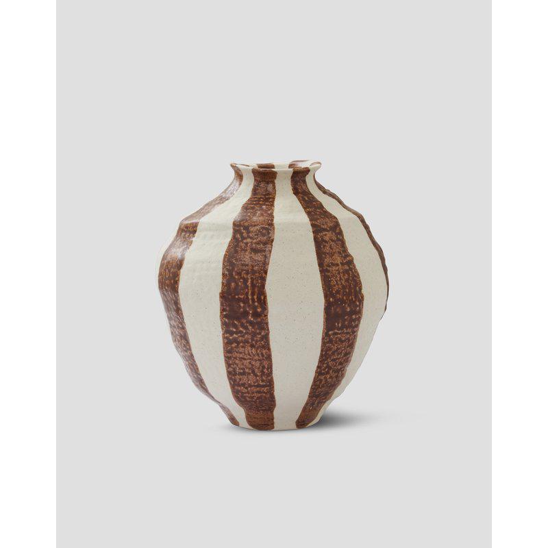 Randig Vas Urna  Stengods - Large - 2
