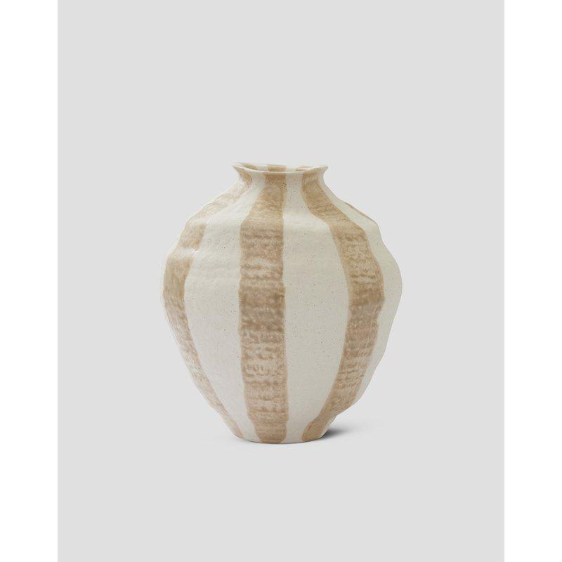 Randig Vas Urna  Stengods - Large - 2