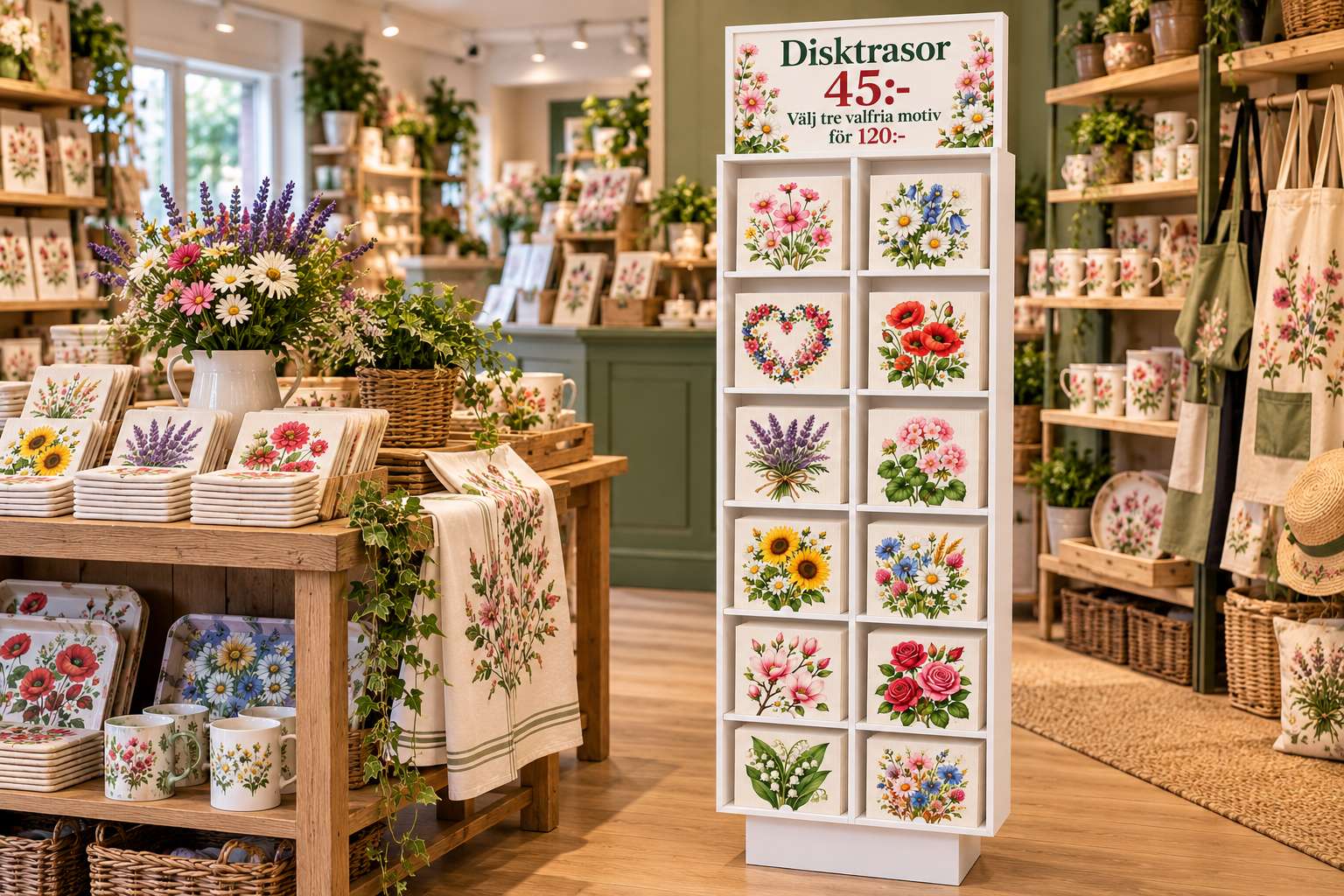 Displayställ för disktrasor 10-Fack (250-300 disktrasor)