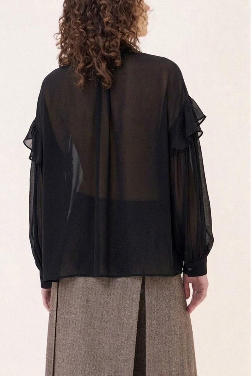 OttodÁme - Blouse With Bow Black - 4