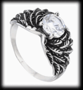 "Fantasy fairy" ring - en stålring med en  Kubisk Zirkonia.