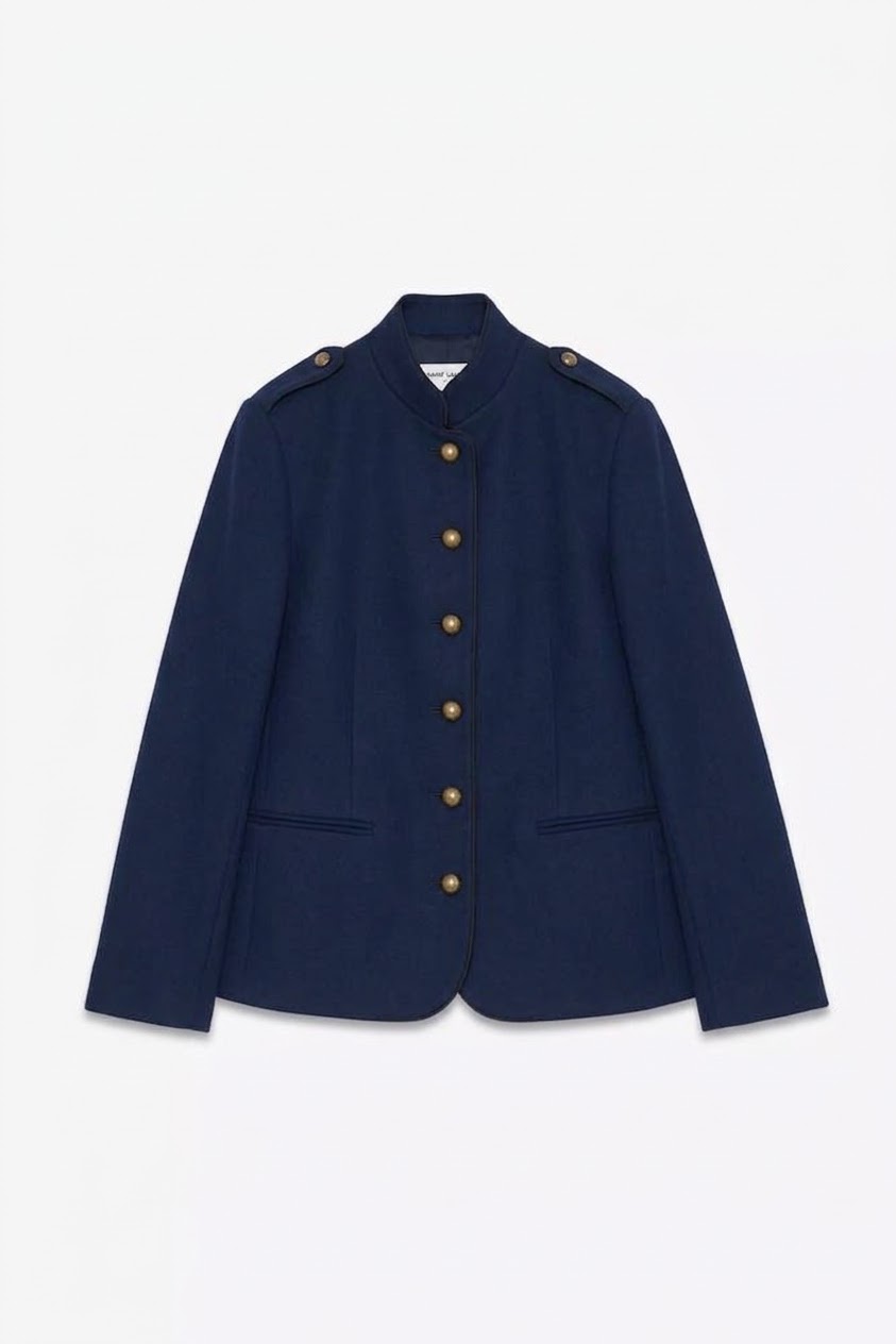 OttodÁme - Jacket With Mandarin Collar Navy - 6