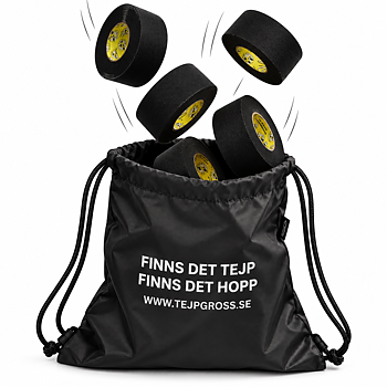 5-Pack Klubbtejp i vår snygga Tejp-Påse. 24mm x 25m Svart   Comp-o-stik 