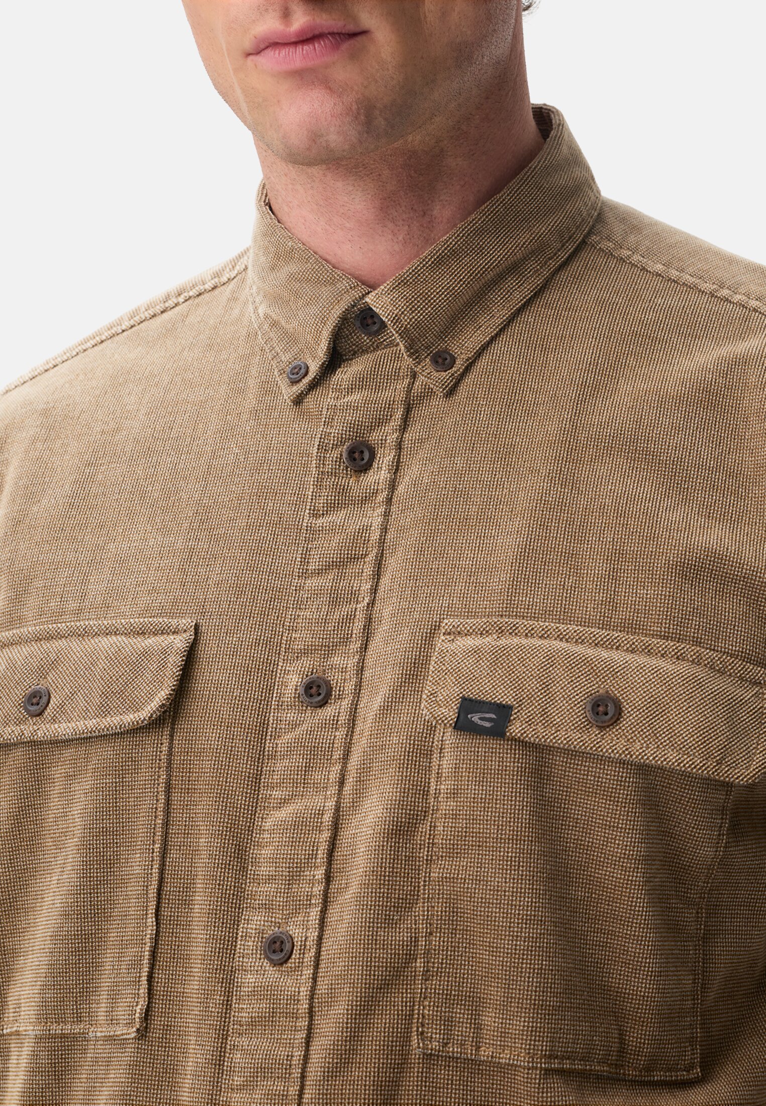 Overshirt i manchester med 2-vägsstretch, ljusbrun, från camel active. 
