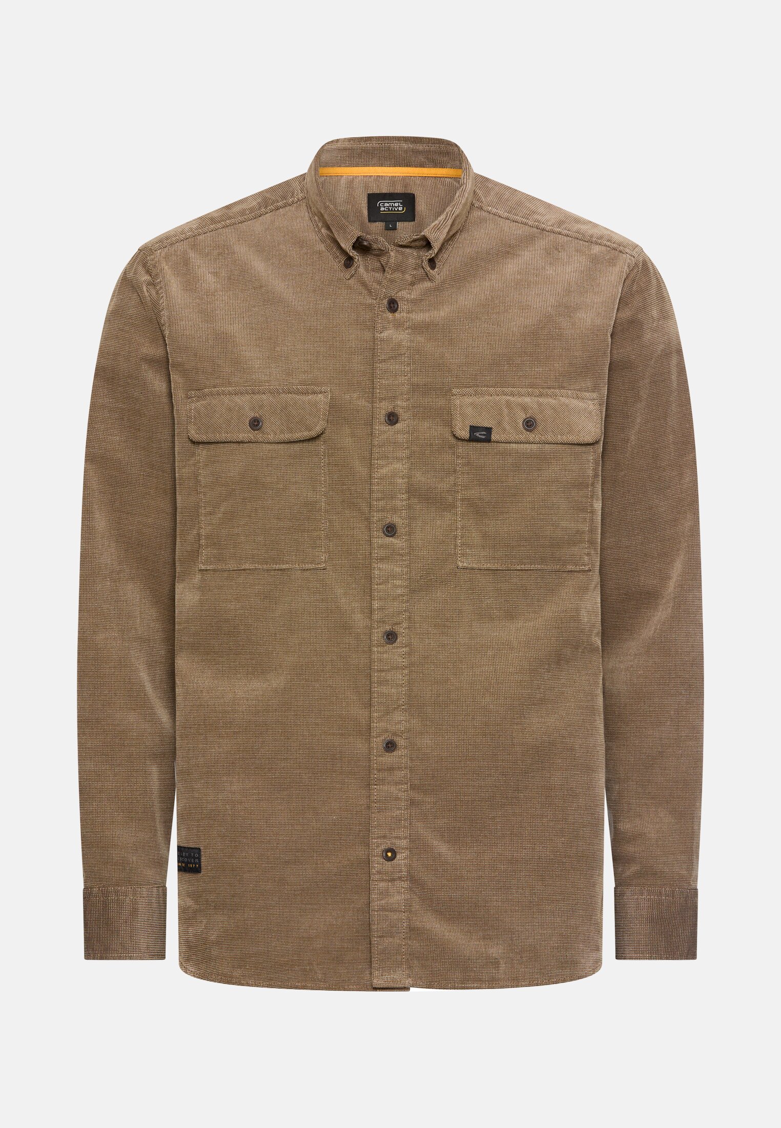 Overshirt i manchester med 2-vägsstretch, ljusbrun, från camel active.  - 2