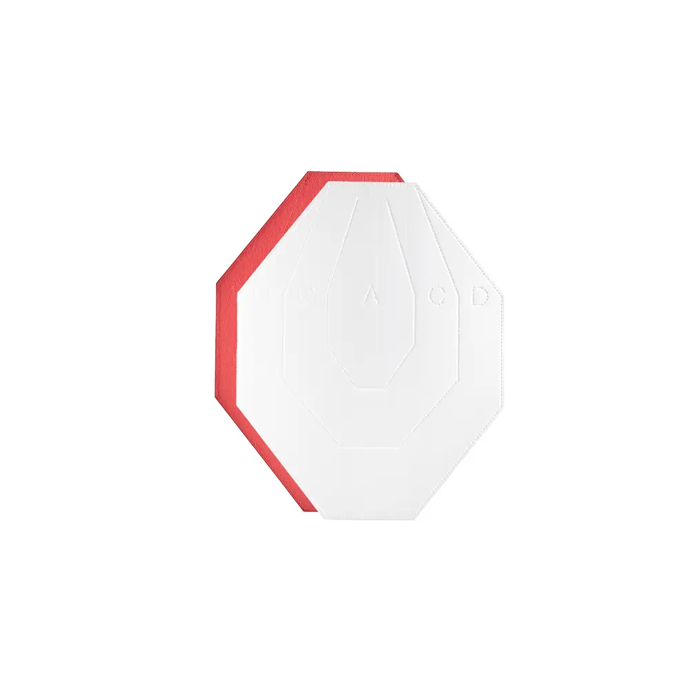 Eemann Tech IPSC MINI Target WHITE / RED - 100 pcs