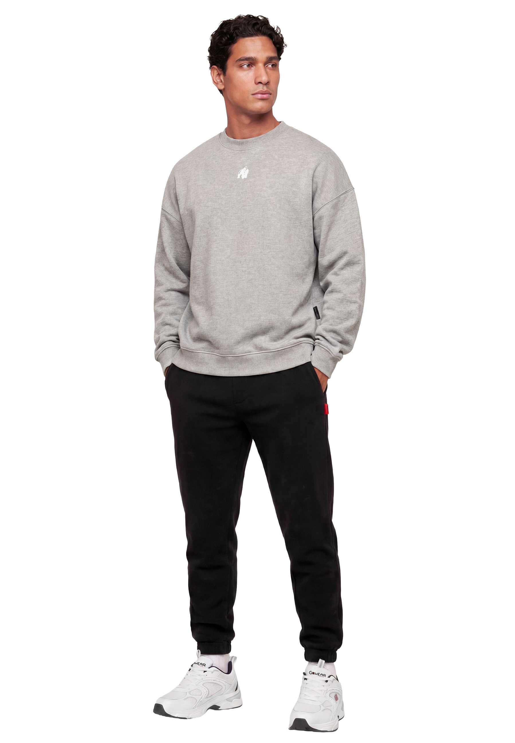Leeds Oversized Sweater, light grey melange - 4