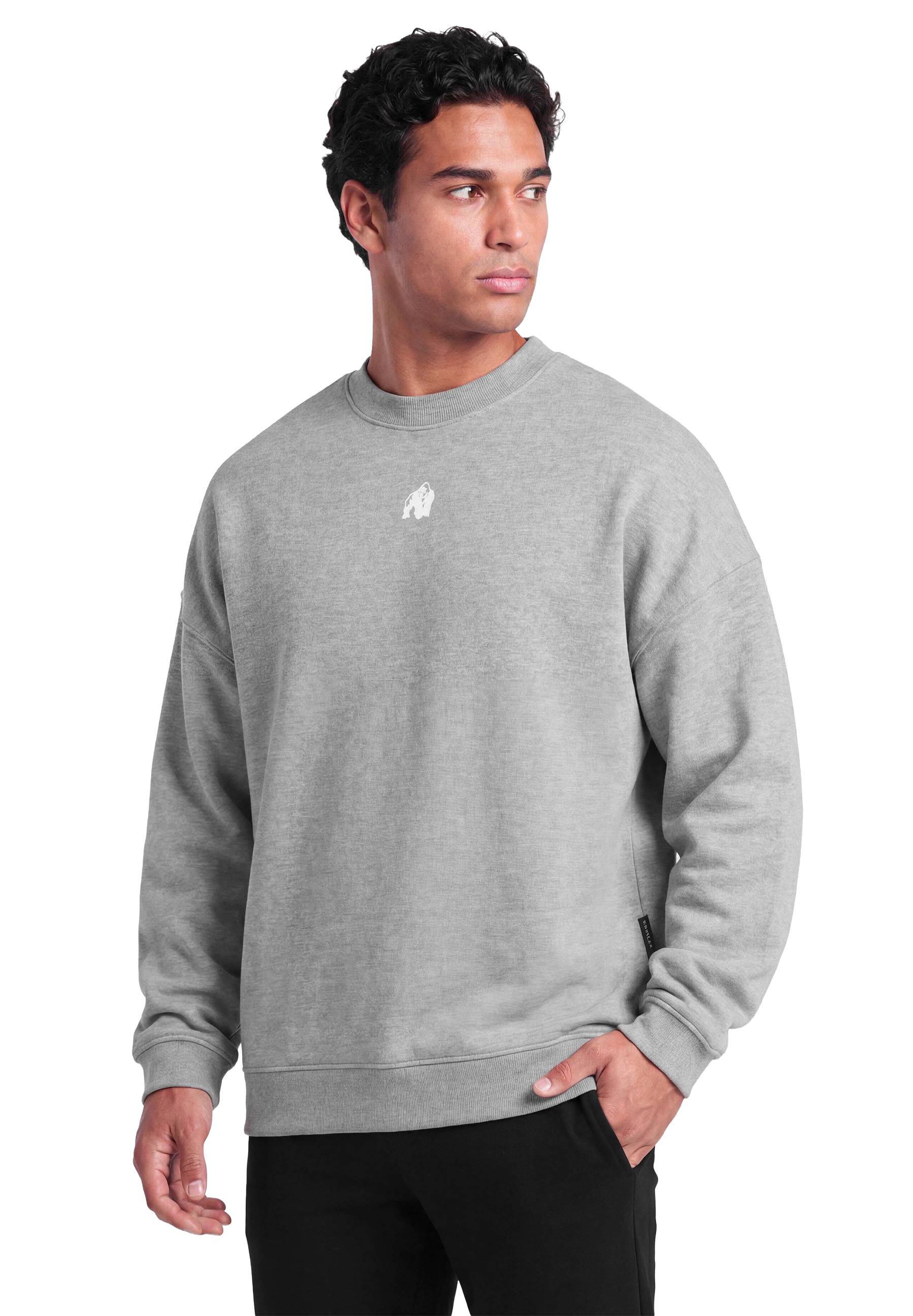 Leeds Oversized Sweater, light grey melange