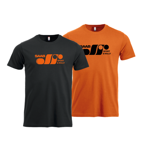 T-shirt med saab&rally tryck