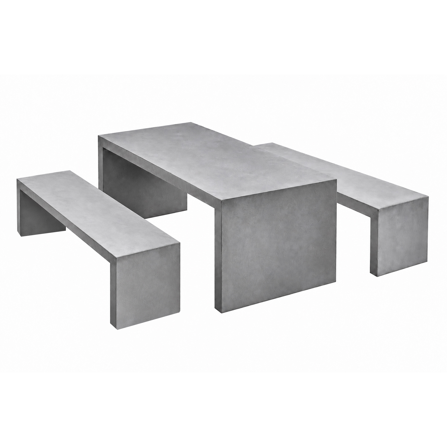 Parkmöbelset - Ett Betongbord Humle, två Betongbänkar Humle - Längd 160 cm - 2
