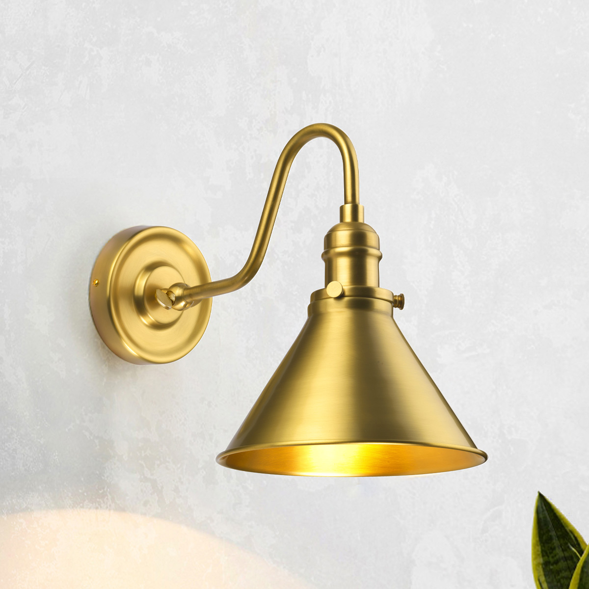 Vägglampa Provence Antik Mässing - 3