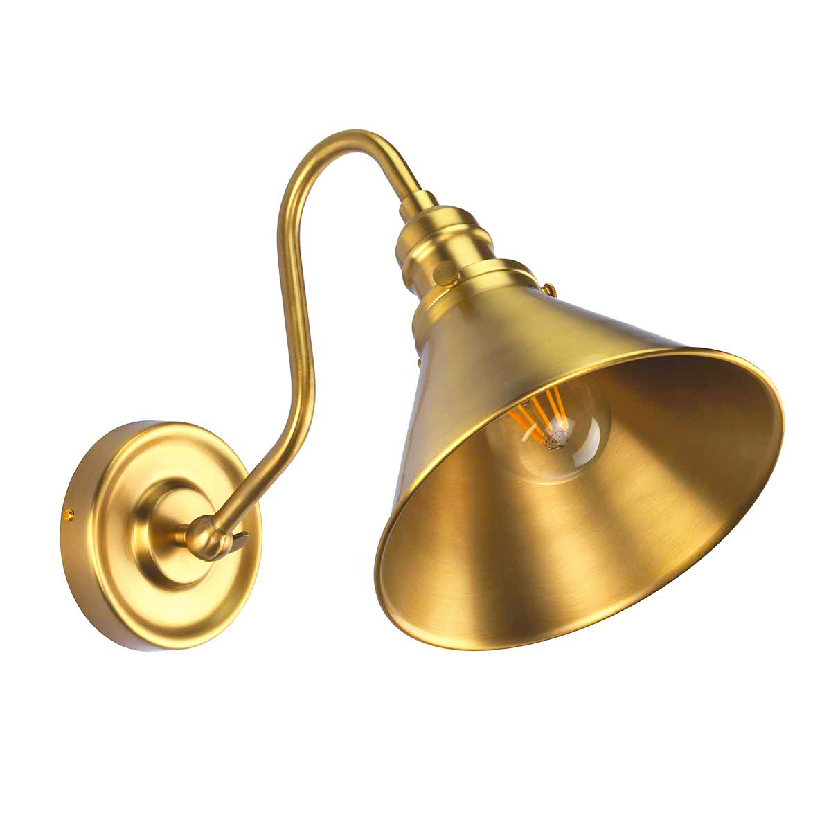 Vägglampa Provence Antik Mässing - 2
