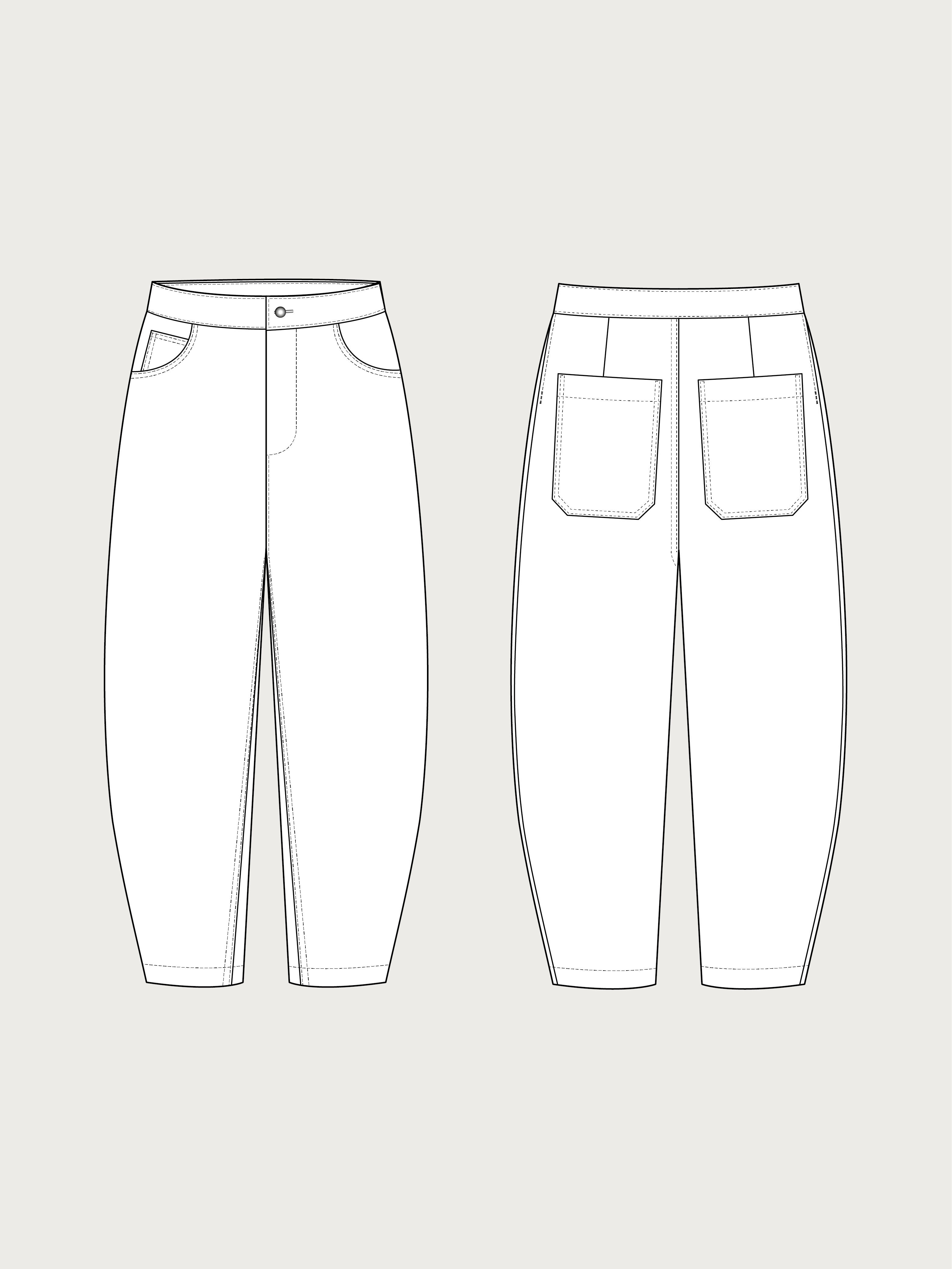 Barrel-leg trousers - 4