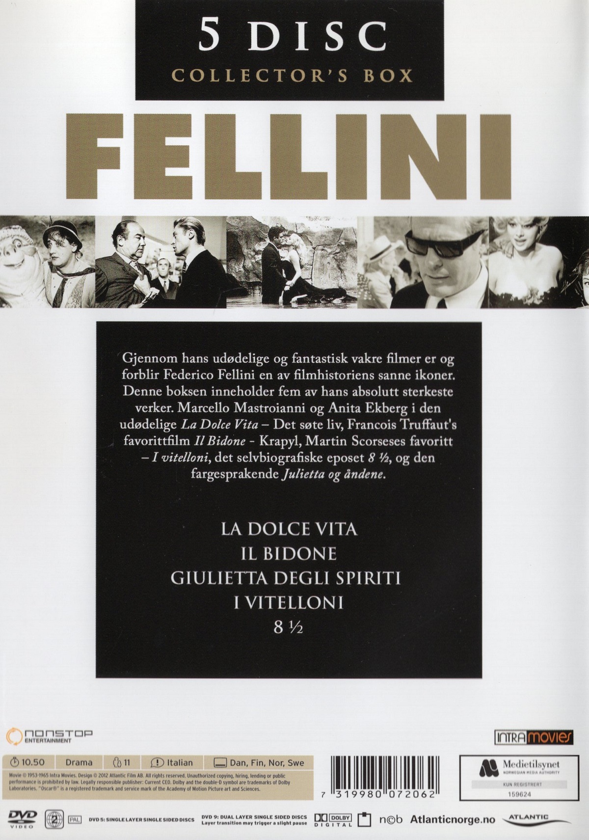 Fellini - 5 Disc Collector's Box (Norskt omslag) (Begagnad) - 2