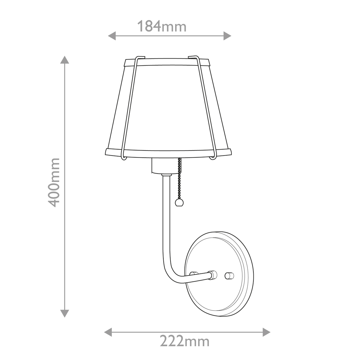 Vägglampa Clarke Mässing - 8