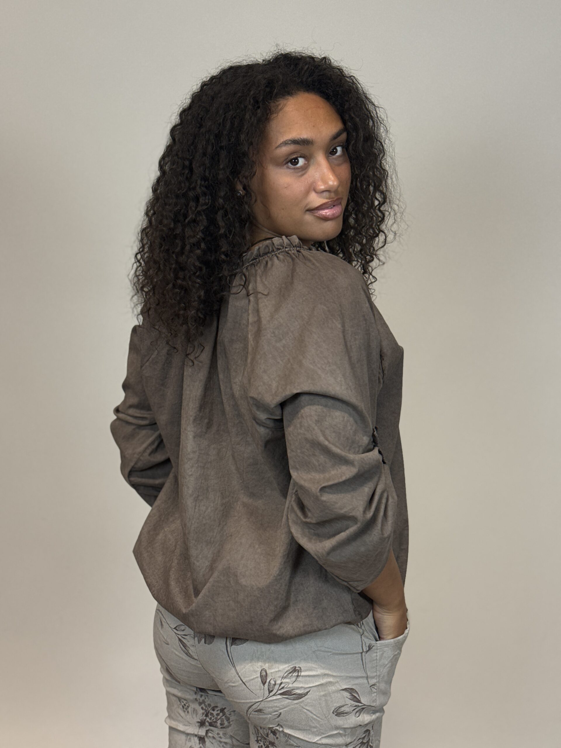 Maxime blus taupe one size - 3
