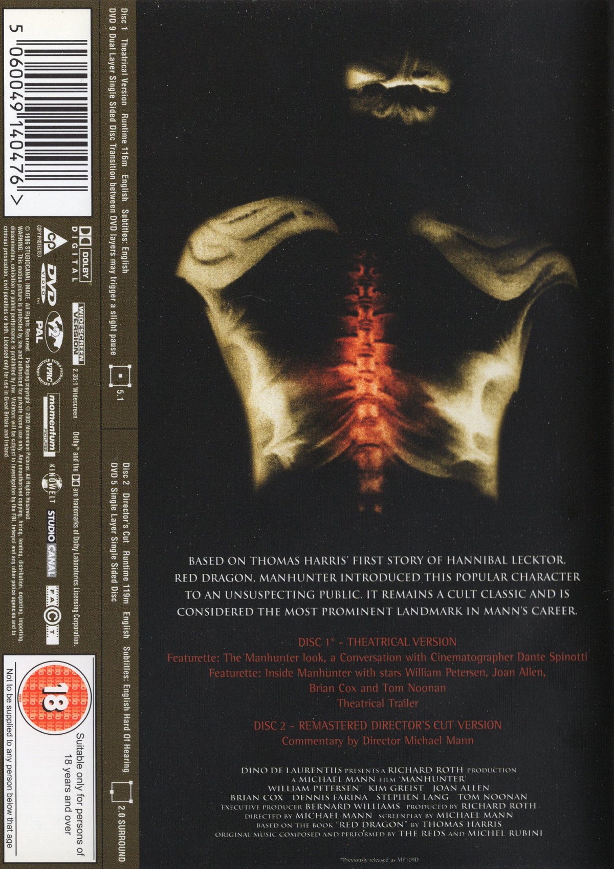 Manhunter (Special Edition) (ej svensk text) (Begagnad)  - 2