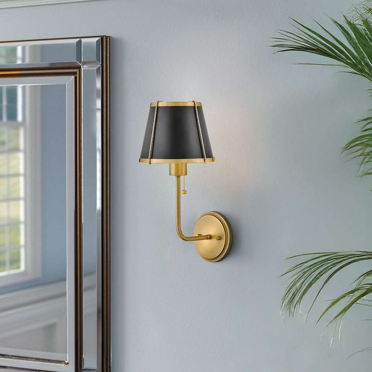 Vägglampa Clarke Mässing & Svart - 7