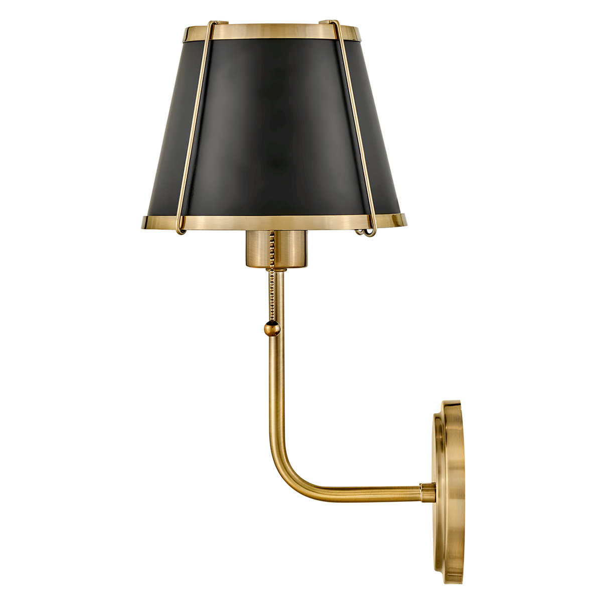Vägglampa Clarke Mässing & Svart - 8
