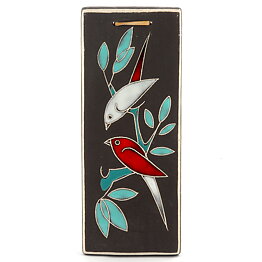 AWF社  長方形の陶板  鳥モチーフ  20cm  1960年