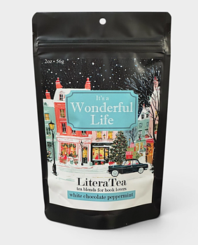 Bookish Holiday : It's a Wonderful Life LiteraTea blend for Book Lovers - Te i påse 56 gram Rooibos White Chocolate Peppermint