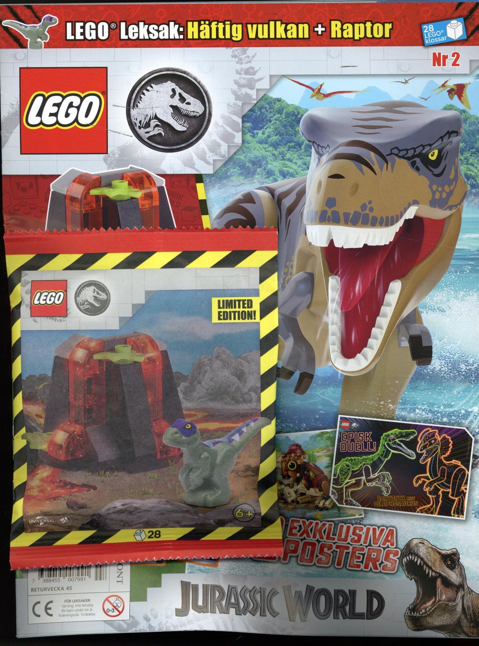 LEGO nr 672026, LEGO Jurassic World med häftig vulkan + raptor