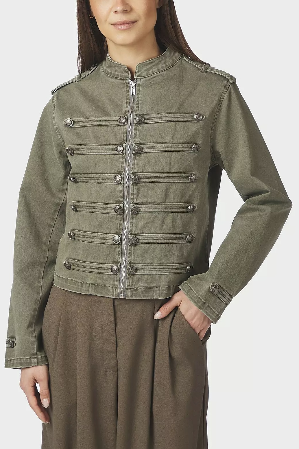 Neo Noir - Sivena Denim Jacket Army