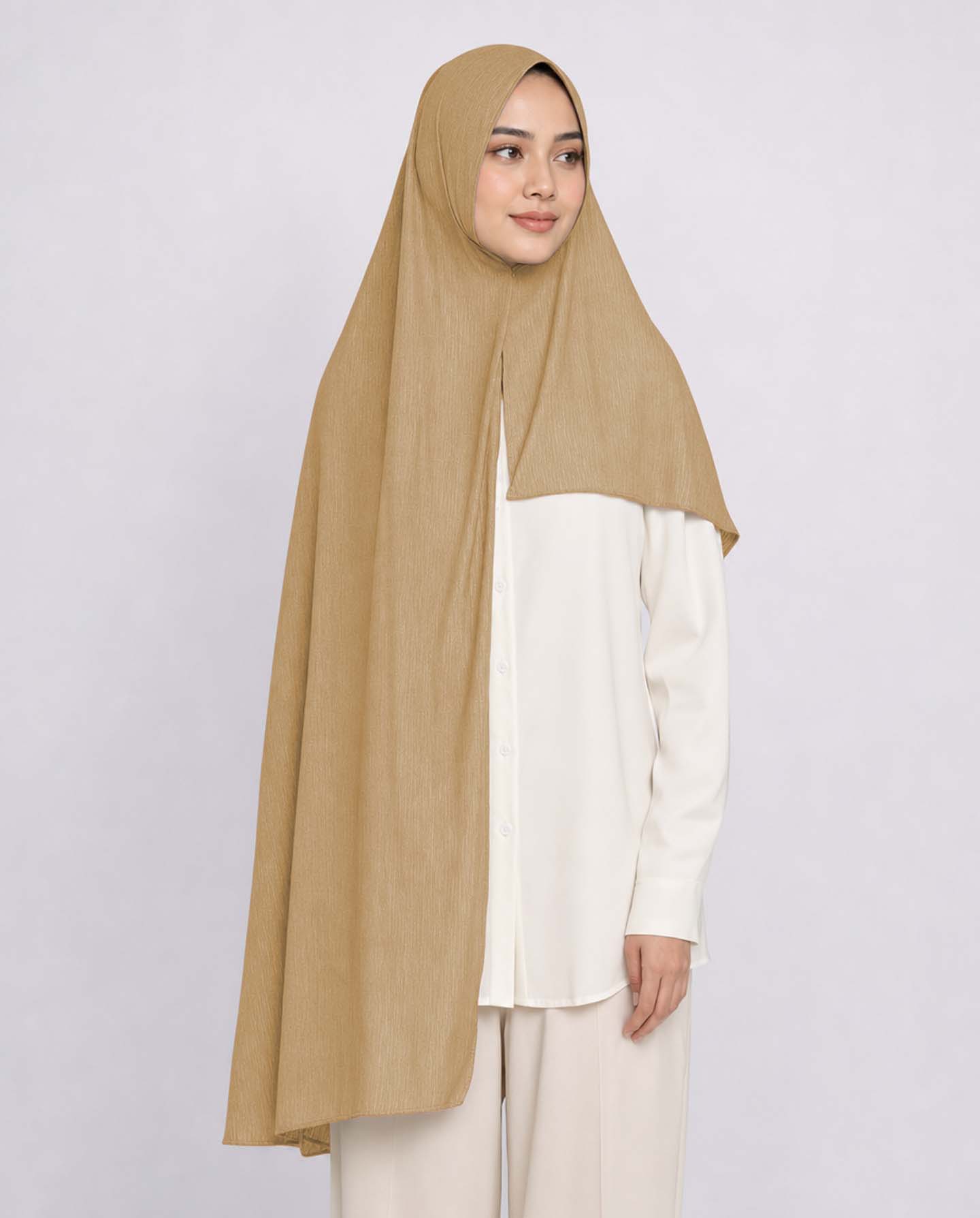 Hijab - instant lycra mottled - Beige - 2