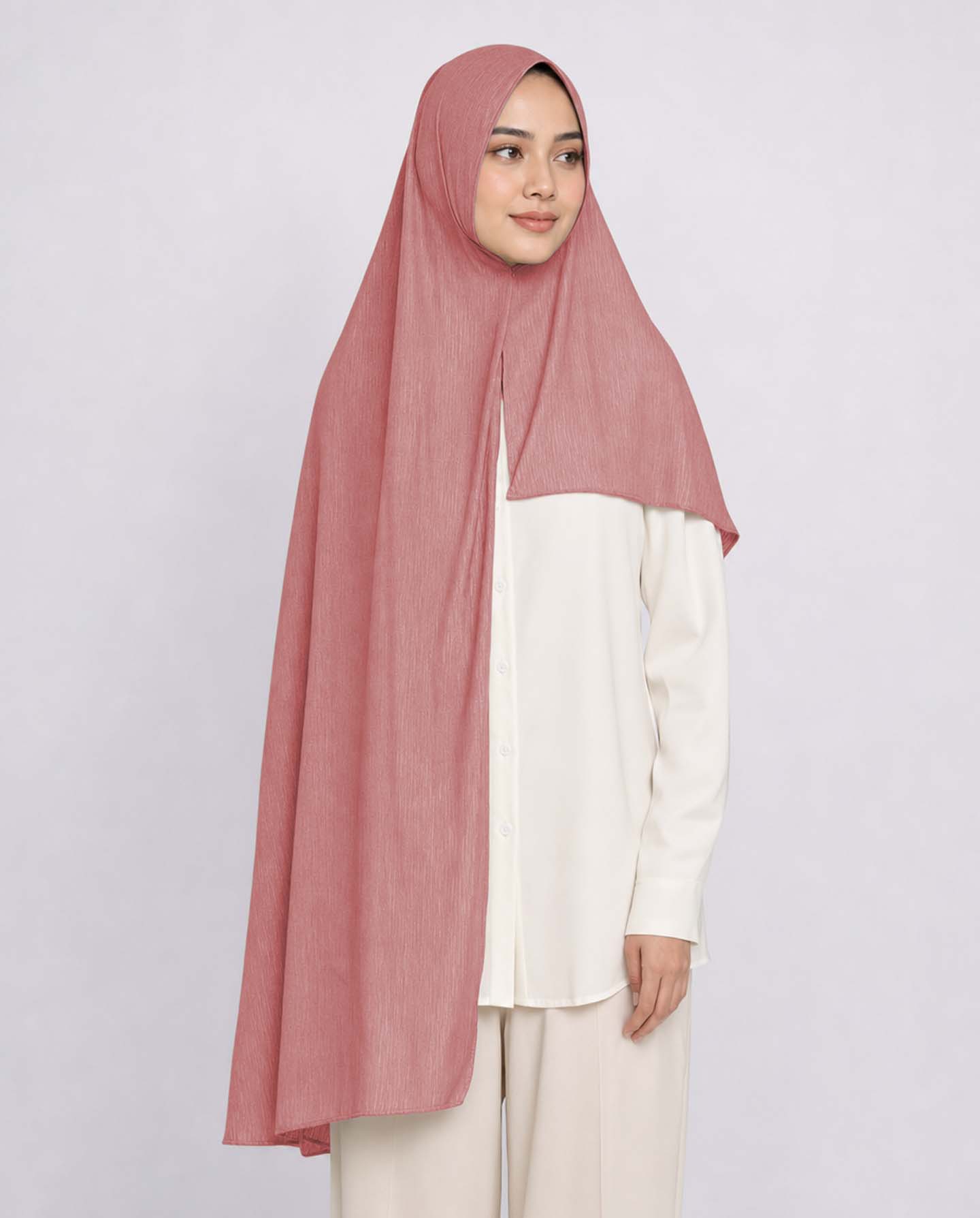 Hijab - instant lycra mottled - Pink - 2