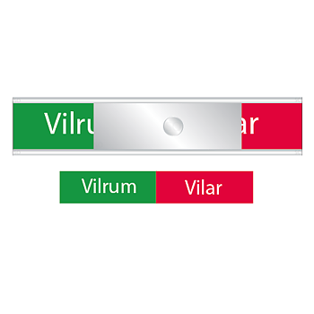 Statusskylt för vilrum med Ledigt och Vilar i grön och röd färg