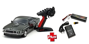 Kyosho 34437T1-FS Fazer FZ02 (L) Ford Mustang Boss 429 Black 1969 1:10 Full Set