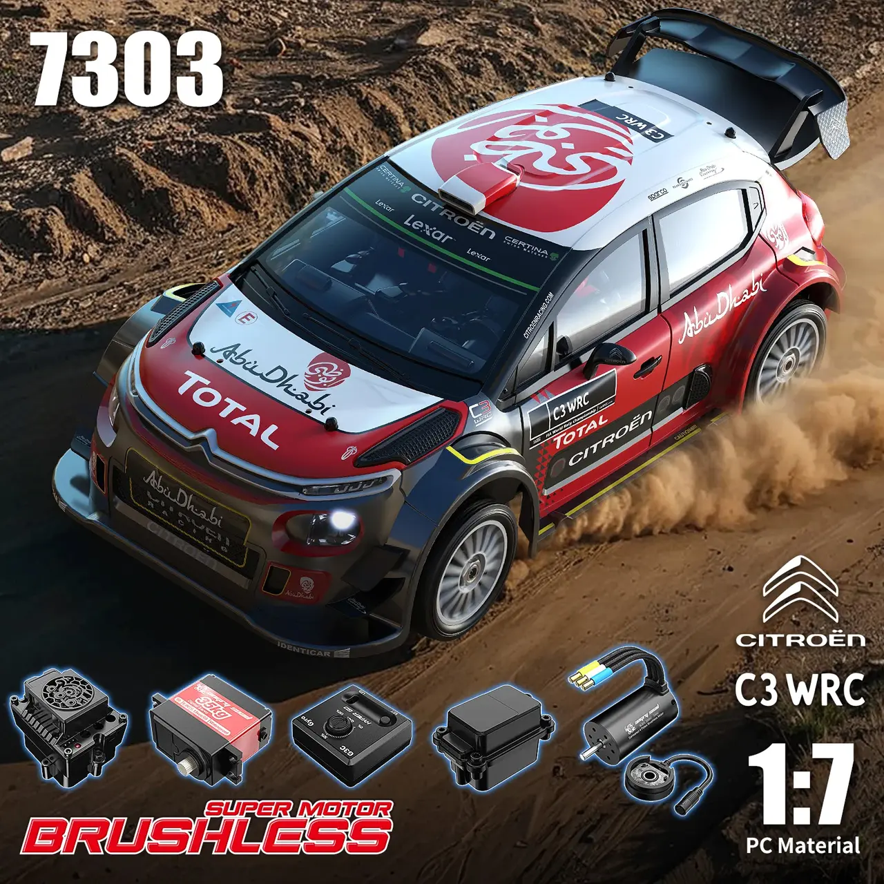 MJX Hyper GO 7303 1/7 Citroen C3 WRC 4WD - 6