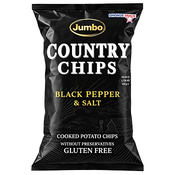  Klassiska grekiska chips med salt & svartpeppar 150gr