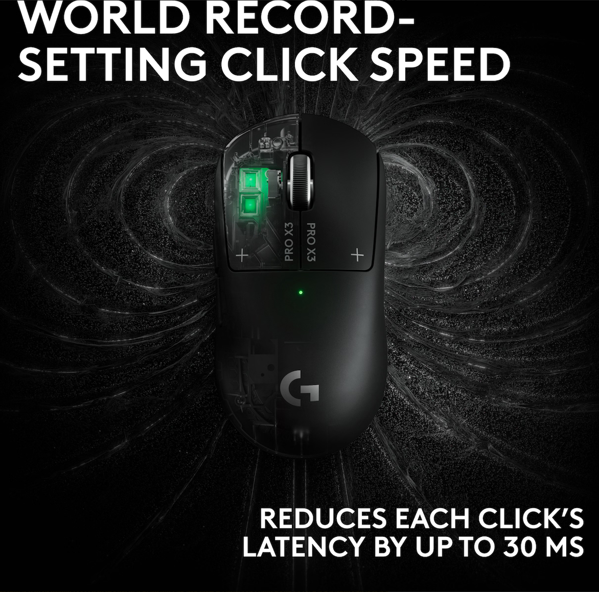 Logitech G PRO X3 SUPERSTRIKE trådlös gamingmus - Svart - 5