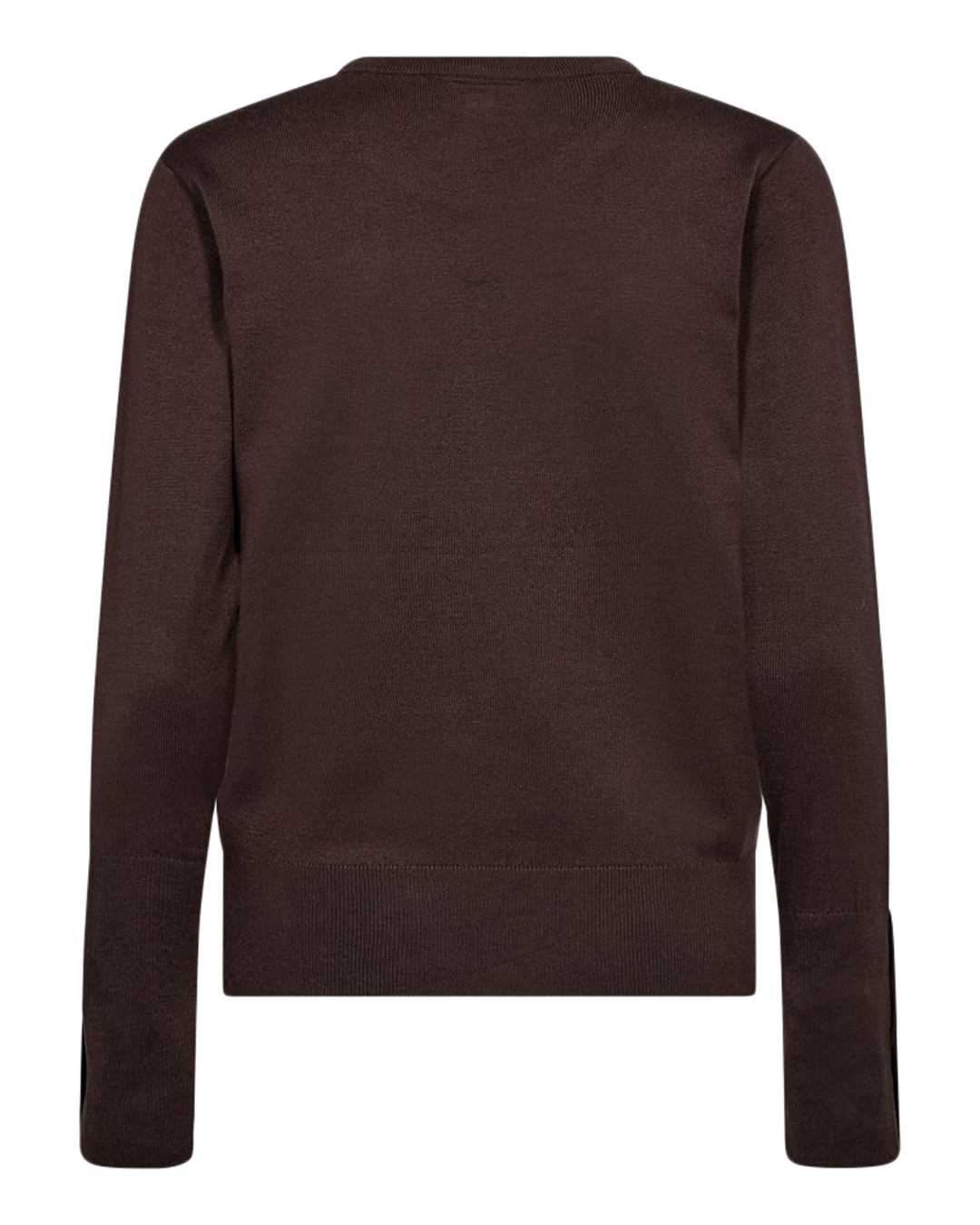 Jumper Katie med guldknappar mole brun - 2