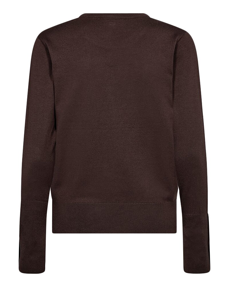 Jumper Katie med guldknappar mole brun