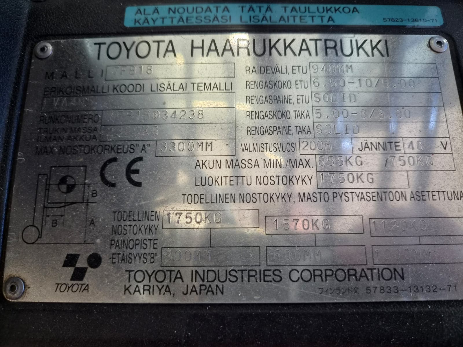 Sähkötrukki Toyota 7FB18 - 4
