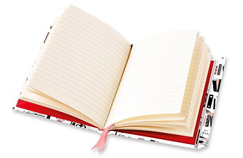 Moomin Bookshelves: Pink & Silver (Foiled Journal) Linjerad