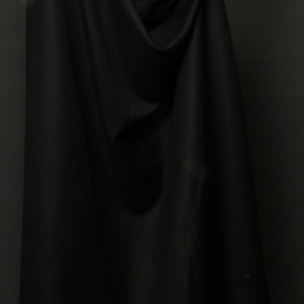 Ull linneblandning twill svart