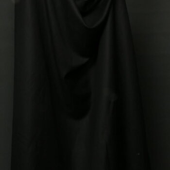 Ull linneblandning twill svart