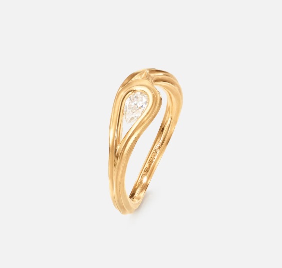 Ocean Drops Solitaire Ring 0.30 ct