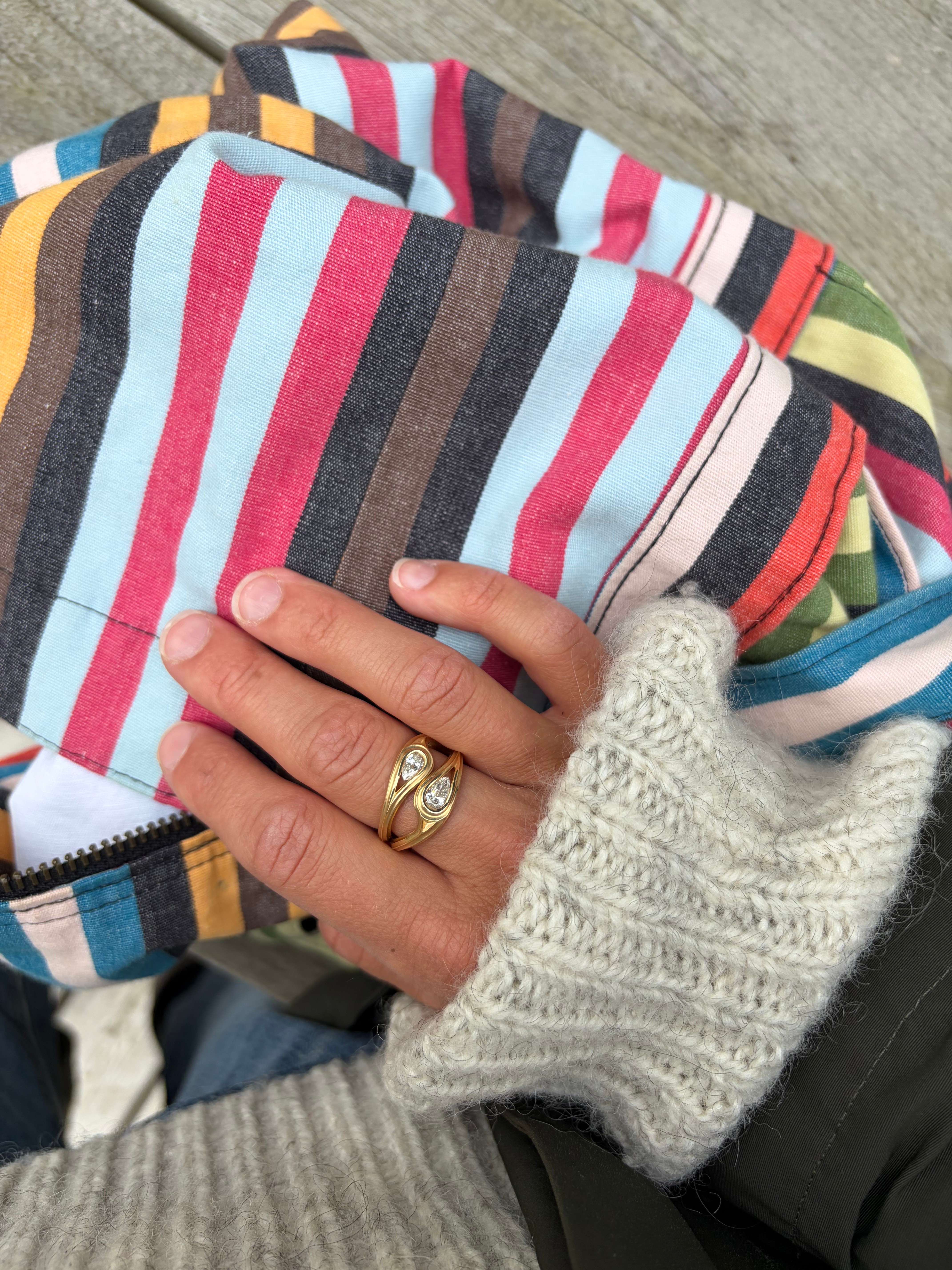 Ocean drops Solitär Ring 0,50ct - 3