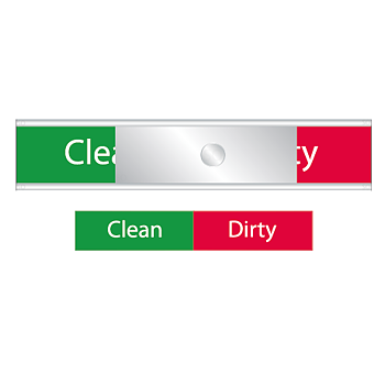 Diskmaskinsskylt Clean-Dirty | Statusskylt Grön/Röd