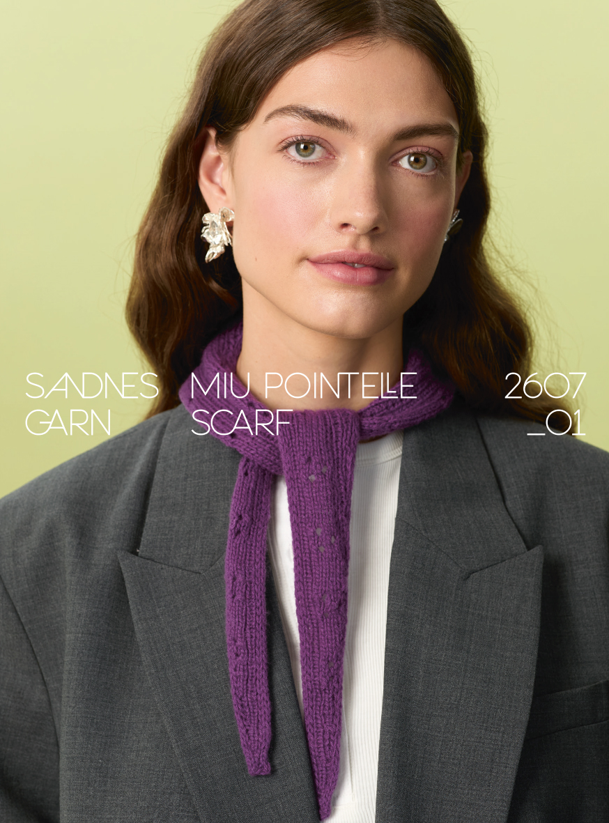 Sandnes Miu Pointelle Scarf 2607_01 (25 m st 3)