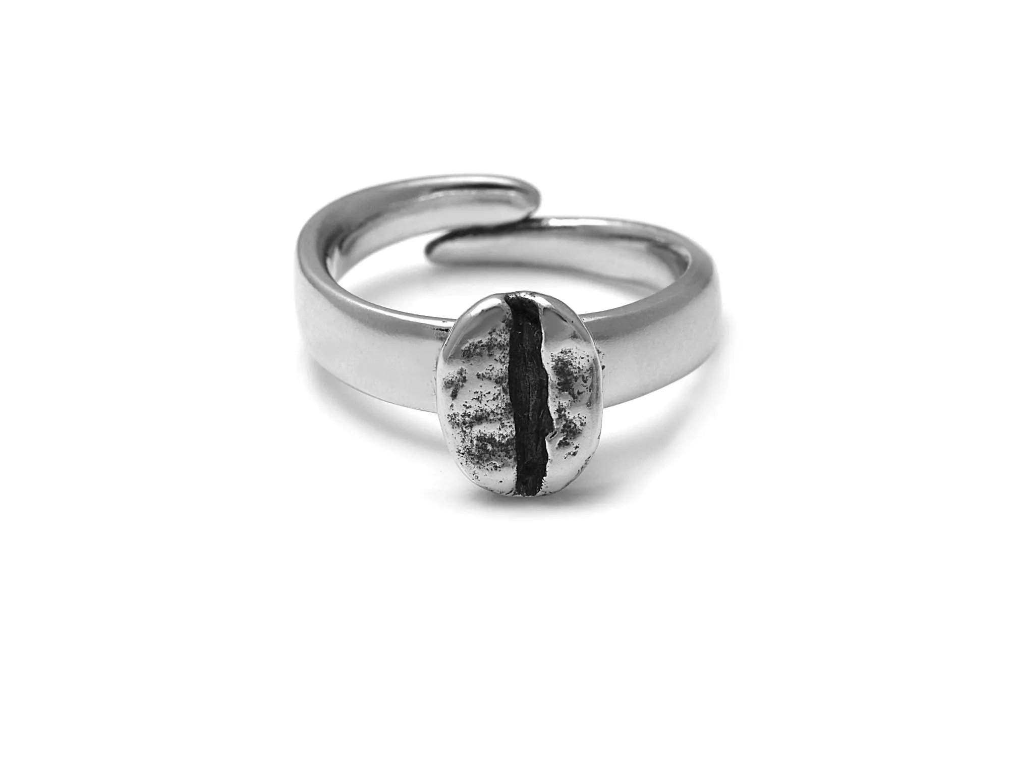 Kaffeböna Ring, Kaffe Smycke i Tenn - 2